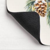 Snowy Pine Branch マウスパッド (コーナー)