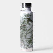 Snowy Pine Branch Winter Nature Photography ウォーターボトル (右面)
