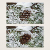 Snowy Pine Cone I冬自然撮影 (正面&裏面)