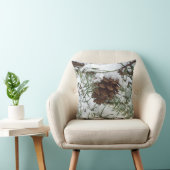 Snowy Pine Cone I冬自然撮影 クッション (椅子)