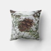 Snowy Pine Cone I冬自然撮影 クッション (裏面)