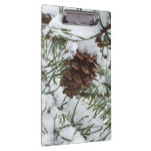 Snowy Pine Cone I冬自然撮影 クリップボード (右)