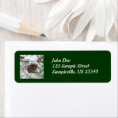 Snowy Pine Cone I冬自然撮影 ラベル (インサイチュ)