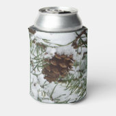 Snowy Pine Cone I冬自然撮影 缶クーラー (缶裏面)