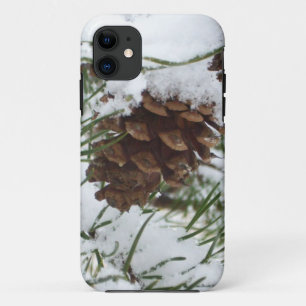 Snowy Pine Cone I冬自然撮影 iPhone 11 ケース