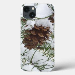 Snowy Pine Cone I冬自然撮影 iPhone 13ケース