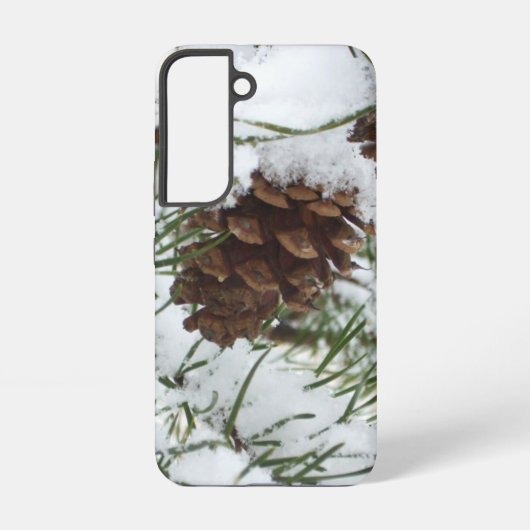 Snowy Pine Cone I冬自然撮影 Samsung Galaxyケース (裏面)