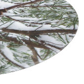 Snowy Pine Cone II冬の自然撮影 カッティングボード (角)