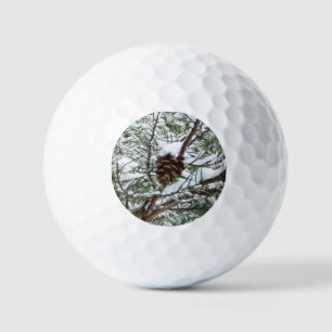 Snowy Pine Cone II冬の自然撮影 ゴルフボール