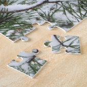 Snowy Pine Cone II冬の自然撮影 ジグソーパズル (側面)