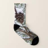 Snowy Pine Cone II冬の自然撮影 ソックス (左内側)