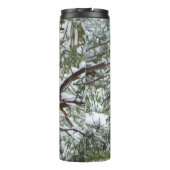 Snowy Pine Cone II冬の自然撮影 タンブラー (裏面)