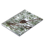 Snowy Pine Cone II冬の自然撮影 ノートブック (左側)