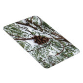 Snowy Pine Cone II冬の自然撮影 マグネット (右側)