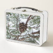 Snowy Pine Cone II冬の自然撮影 メタルランチボックス (正面)