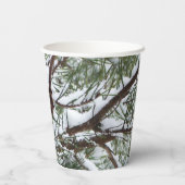 Snowy Pine Cone II冬の自然撮影 紙コップ (裏面)