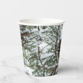 Snowy Pine Cone II冬の自然撮影 紙コップ (正面)