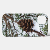 Snowy Pine Cone II冬の自然撮影 Case-Mate iPhoneケース (裏面 (横))
