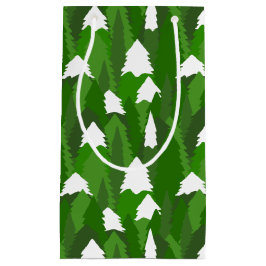 Snowy Pine Forest スモールペーパーバッグ