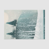 Snowy Pine Forest | Woodland Christmas Holiday 薄葉紙 (正面)