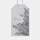Snowy Pine, Scandinavian Christmas aesthetic ギフトタグ (正面)
