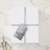 Snowy Pine, Scandinavian Christmas aesthetic ギフトタグ (より糸付き)