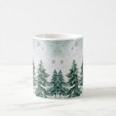 Snowy Pine Tree Winter Scene | Christmas Gift コーヒーマグカップ (中央)