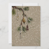 SNOWY PINES Christmas Holiday Party Save the Date 招待状 (裏面)