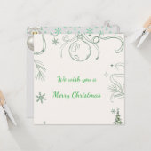 Snowy Pines & Peace カード (正面/裏面インサイチュ)