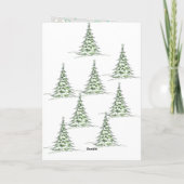 Snowy Pines & Peace カード (裏面)