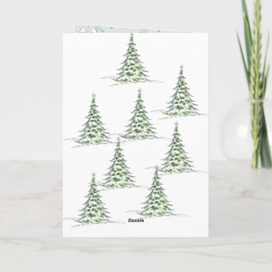 Snowy Pines & Peace カード (裏面)