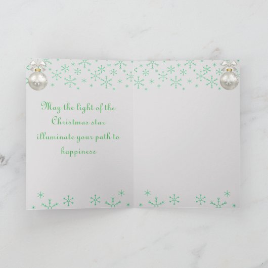 Snowy Pines & Peace カード (内部)