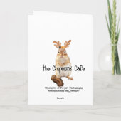 Snowy Poconoの森林クリスマスカード シーズンカード (裏面)