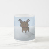 Snowy Raindeer夜 フロストグラスマグカップ (中央)