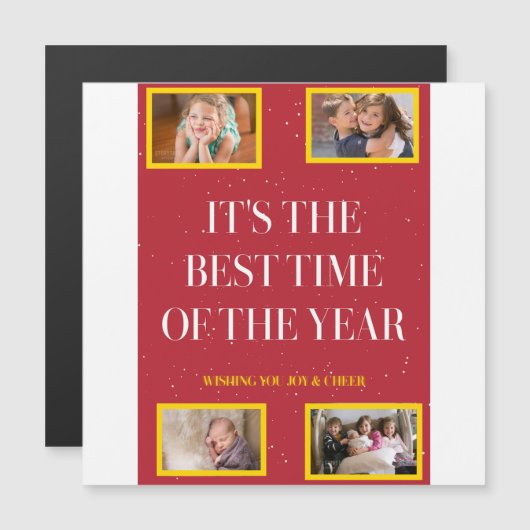 Snowy Red Holiday Magic in Gold (正面/裏面)