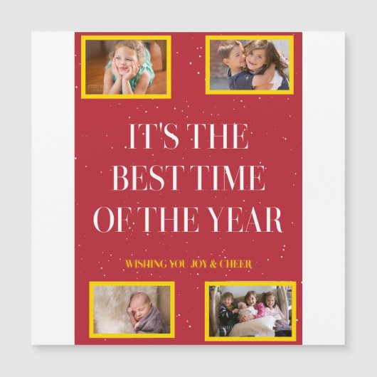 Snowy Red Holiday Magic in Gold (正面)