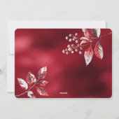 Snowy Red Leaves Christmas Holiday Card シーズンカード (裏面)