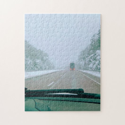 Snowy Swedish Road Trip ジグソーパズル (縦)