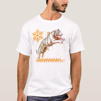 snowy tiger tシャツ