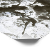 Snowy Tree branches Photo Negative ポスター (コーナー)