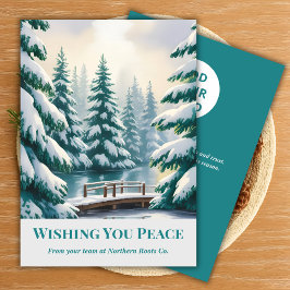 Snowy Trees Company Holiday Card シーズンカード
