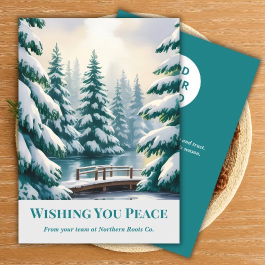 Snowy Trees Company Holiday Card シーズンカード