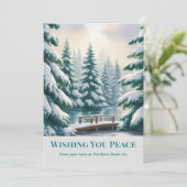 Snowy Trees Company Holiday Card シーズンカード (スタンド正面)