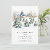 Snowy Trees Office Corporate Christmas Party 招待状 (スタンド正面)
