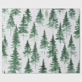 Snowy Trees Wrapping Paper ラッピングペーパー