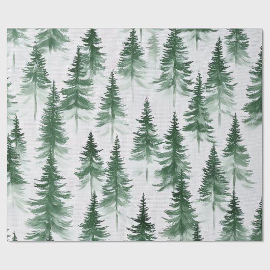 Snowy Trees Wrapping Paper ラッピングペーパー (フラット)