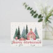 Snowy Village Christmas Postcard シーズンポストカード (スタンド正面)