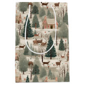 Snowy Village Cream ミディアムペーパーバッグ (正面)