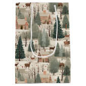 Snowy Village Cream ミディアムペーパーバッグ (裏面)