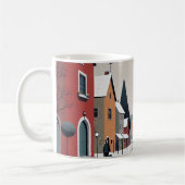 Snowy village,decorated for Christmas - Coffee Mug コーヒーマグカップ (左)